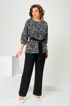 Блуза, брюки Асолия 1516 черно-белый - фото 4