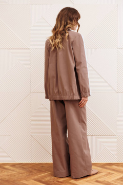 Брюки, жакет Gizart 5368 голубой+ капучино - фото 3