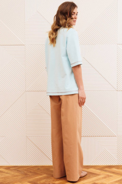 Брюки, джемпер Gizart 5383 голубой, мокко мусс - фото 4