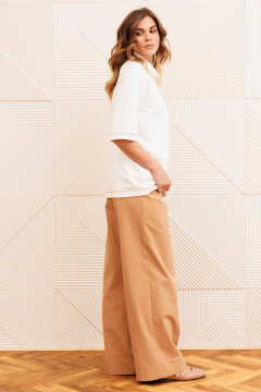 Брюки, джемпер Gizart 5383 молочный, мокко мусс - фото 3