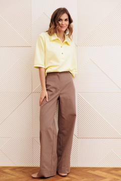 Брюки, джемпер Gizart 5383 сливочное масло, капучино - фото 3