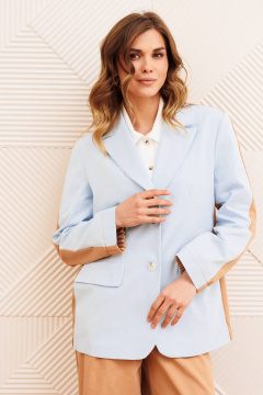 Жакет Gizart 15368 голубой+ мокко мусс - фото 5