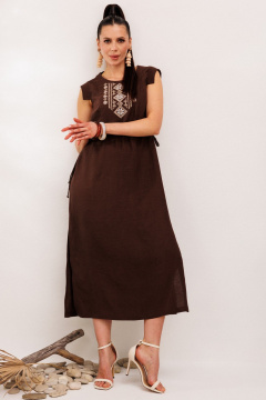 Платье Galean Style 894.2 коричневый - фото 1
