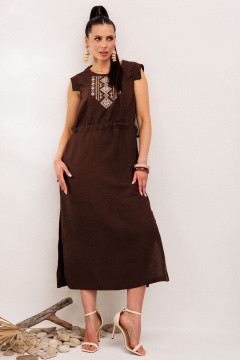 Платье Galean Style 894.2 коричневый - фото 3