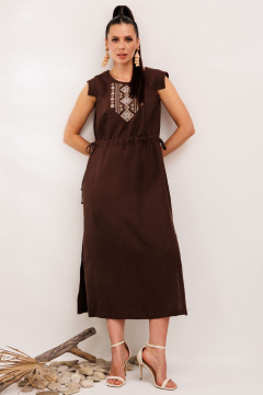 Платье Galean Style 894.2 коричневый - фото 2