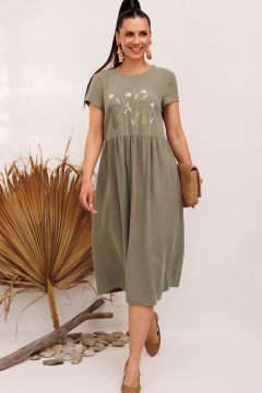 Платье Galean Style 965 хаки - фото 2