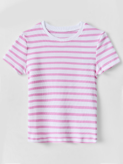 Футболка Mark Formelle 117912/25-41081П-1 розовая_полоска_на_белом - фото 3