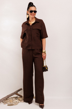 Брюки, жакет Galean Style 982.1 коричневый - фото 4