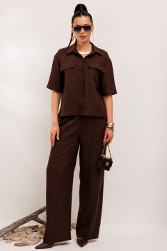 Брюки, жакет Galean Style 982.1 коричневый - фото 1