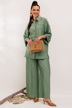 Брюки, рубашка Galean Style 1004 зеленый - фото 2