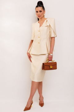 Жакет, юбка Galean Style 1009 крем - фото 1