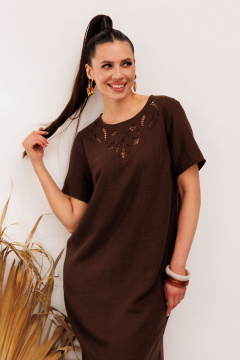 Платье Galean Style 1011 коричневый - фото 4