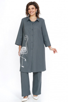 Блуза, брюки, топ Alani Collection 2521 серый - фото 3