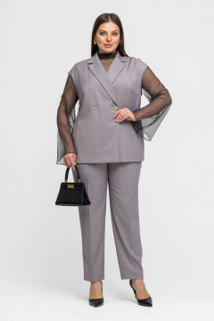 Брюки, жакет Gold Style 2754 серо-бежевый - фото 1