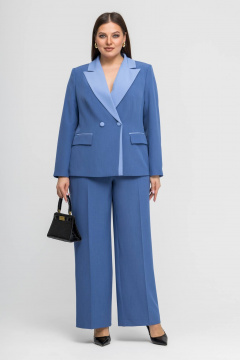 Брюки, жакет Gold Style 2761 джинс,небесно-голубой - фото 1