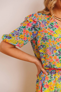 Блуза, брюки Мода Юрс 26-2904 желтый - фото 3