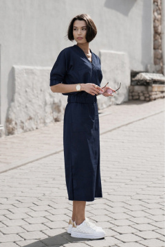 Блуза, юбка iLOKA 25ILor6 тёмно-синий - фото 4