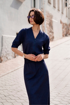 Блуза, юбка iLOKA 25ILor6 тёмно-синий - фото 3