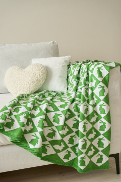 Плед Belange 3551 бело-салатовый - фото 1