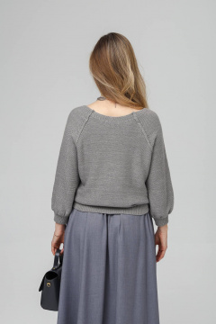 Джемпер Romgil РВ0370-ХМ2 серый шелк,серебро - фото 3