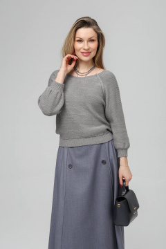 Джемпер Romgil РВ0370-ХМ2 серый шелк,серебро - фото 1