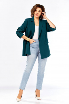 Жакет Ольга Стиль С-986 морская-волна - фото 5