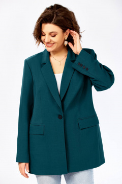 Жакет Ольга Стиль С-986 морская-волна - фото 4