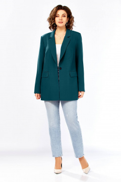 Жакет Ольга Стиль С-986 морская-волна - фото 2