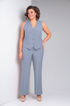 Брюки, жакет, жилет Vilena 1119 светлый_джинс - фото 3