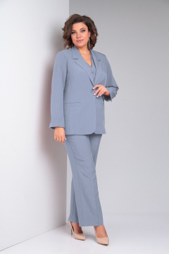 Брюки, жакет, жилет Vilena 1119 светлый_джинс - фото 1