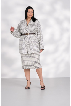 Жакет FASHION CENTRE П-4339 белый_черный_серебро - фото 1