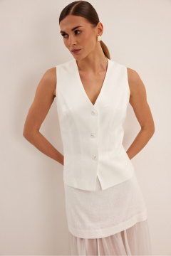 Жилет, юбка DAVA 2233 белый - фото 4