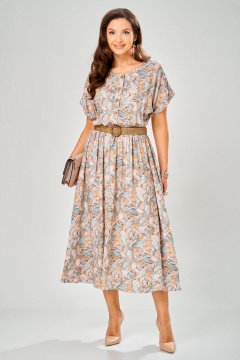 Платье Твой имидж 2397 бирюзовый_с_принтом - фото 4