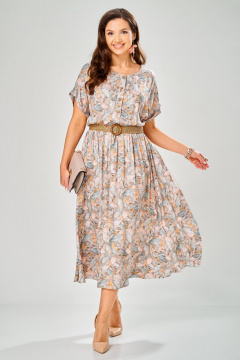 Платье Твой имидж 2397 бирюзовый_с_принтом - фото 1