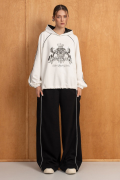 Брюки, свитшот Luna 294 молоко/чёрный - фото 1