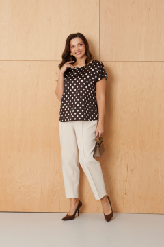 Блуза Панда 121340 коричневый - фото 2