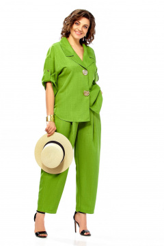 Брюки, жакет Ольга Стиль С-1013 яблоко - фото 4