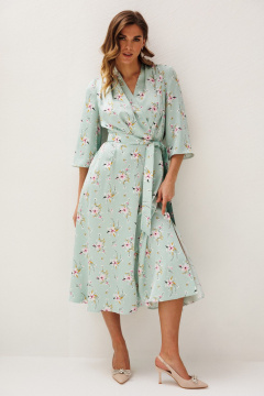 Платье Ларс Стиль 1213 мята_цветы - фото 2