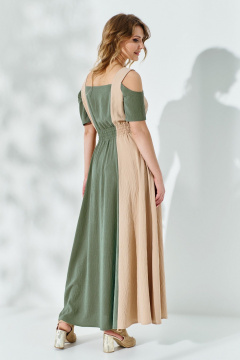 Платье Euromoda 520 беж/хаки - фото 4