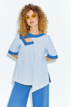 Блуза, брюки Euromoda 598 голубой - фото 2