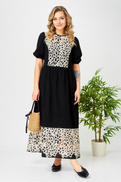 Платье AVA fashion М-192 черный - фото 1