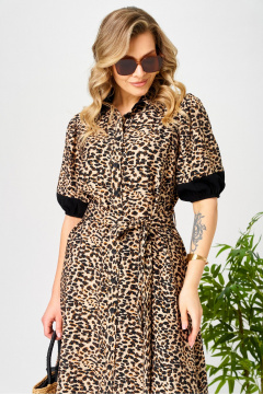 Платье AVA fashion М-194 черный-бежевый - фото 5