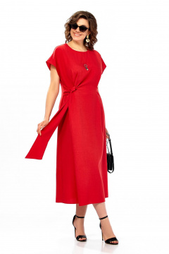 Платье Ольга Стиль С-1019 красный - фото 3