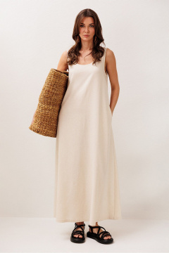 Платье Butеr 3303 сливочный + натуральный - фото 1