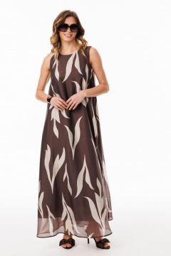 Платье EOLA 3078 шоколадный_с_ рисунком - фото 5