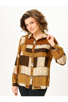 Блуза Zlata 4468 коричневый - фото 1