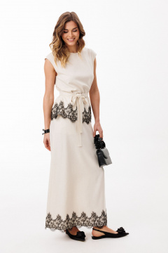 Блуза EOLA 3084 бежевый - фото 4