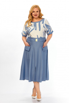 Платье LEANNA-STYLE 5020 голубой - фото 1