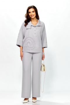 Блуза, брюки ZigzagStyle 559-2 светло-серый - фото 1
