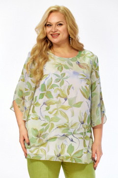 Блуза Элль-стиль 2461а фисташка - фото 3